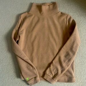 Park Slope Terry Fleece Turtleneck in Camel, Medium (6-8)